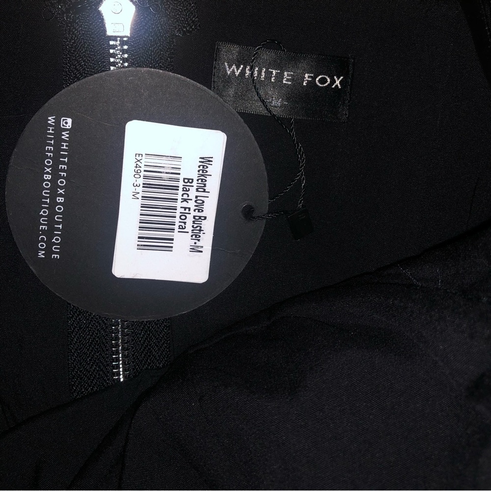 White Fox Weekend Love Bustier Top in Black Floral - Picture 3 of 5